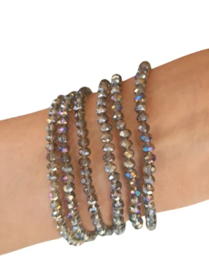 PULSERA CANUTILLO TRANSPARENTE X6