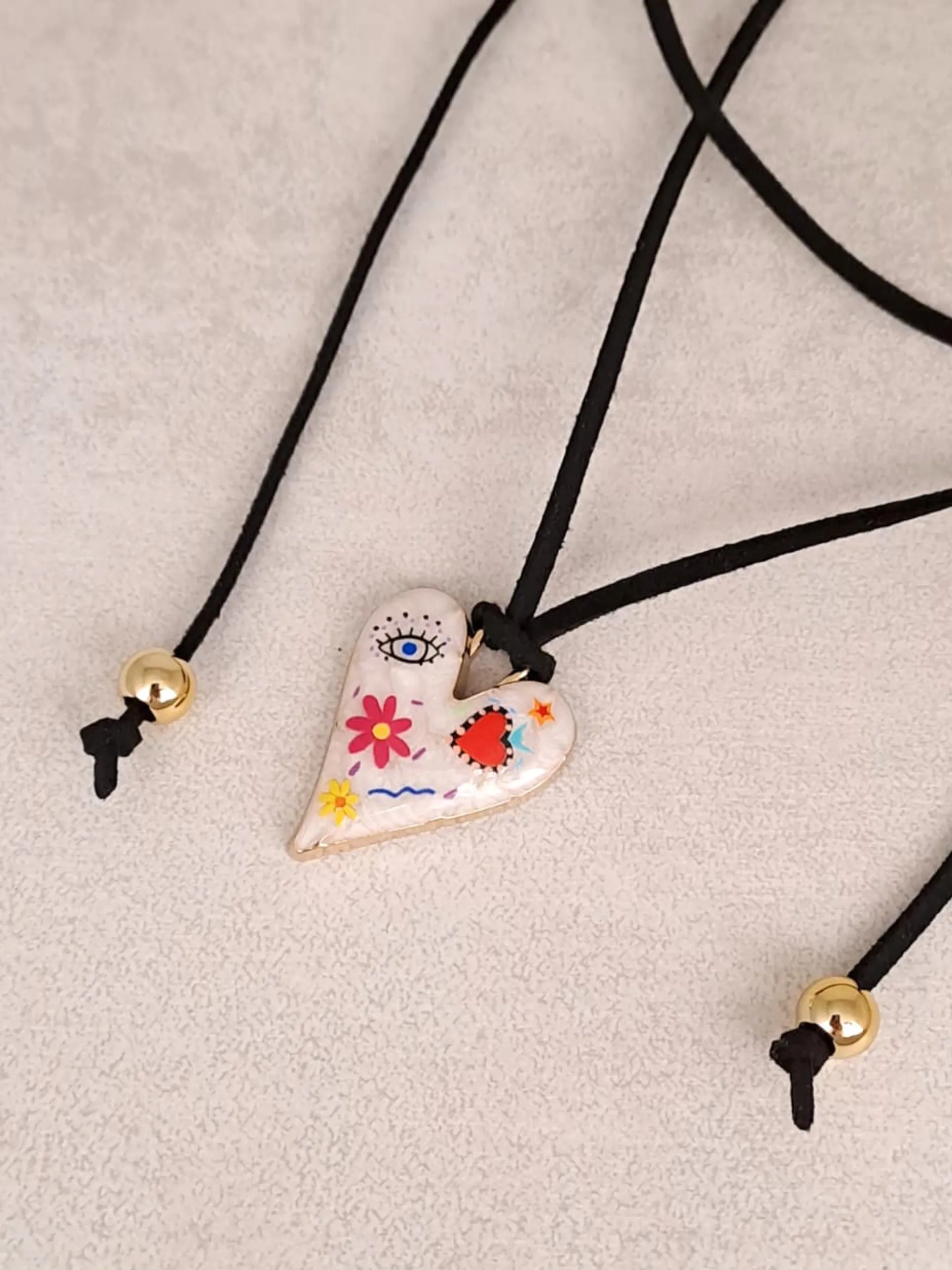 CHOKER CORAZON BLANCO