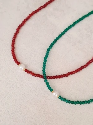 COLLAR ACERO PERLA