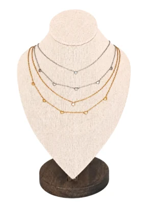 COLLAR ACERO DOBLE CORAZON