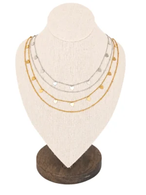 COLLAR ACERO DOBLE CORAZON