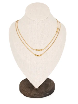 COLLAR ACERO DOBLE PELOTITA