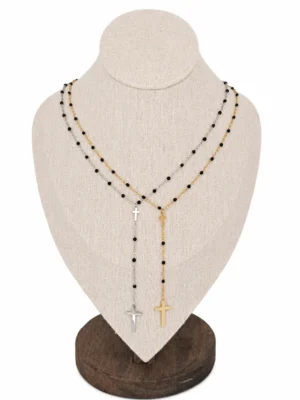 COLLAR ACERO ROSARIO