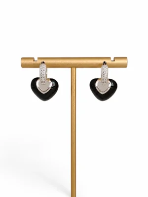 AROS BRONCE BLANCO CORAZON CALADO