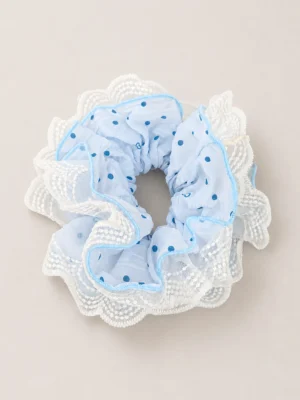MAXI SCRUNCHIE TUL Y LUNARES AL TONO