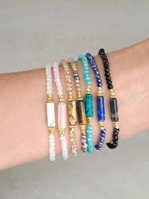 PULSERA FANTASIA CANUTILLO CILINDRO MARMOLADO
