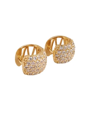 AROS BRONCE DORADO 5 LINEAS STRASS