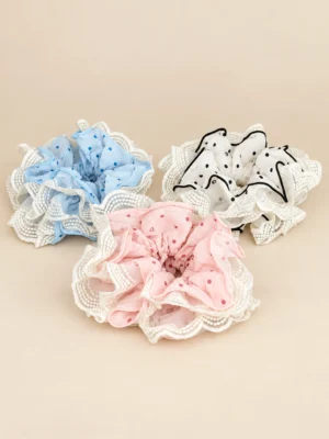 MAXI SCRUNCHIE TUL Y LUNARES AL TONO