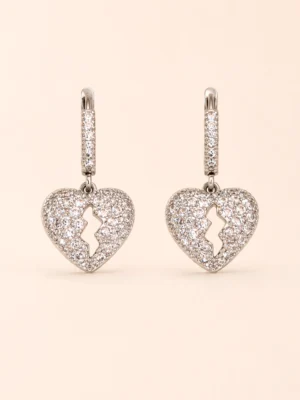 AROS BRONCE CORAZON ROTO