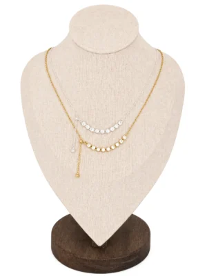 COLLAR ACERO CORBATERO CON BRILLO