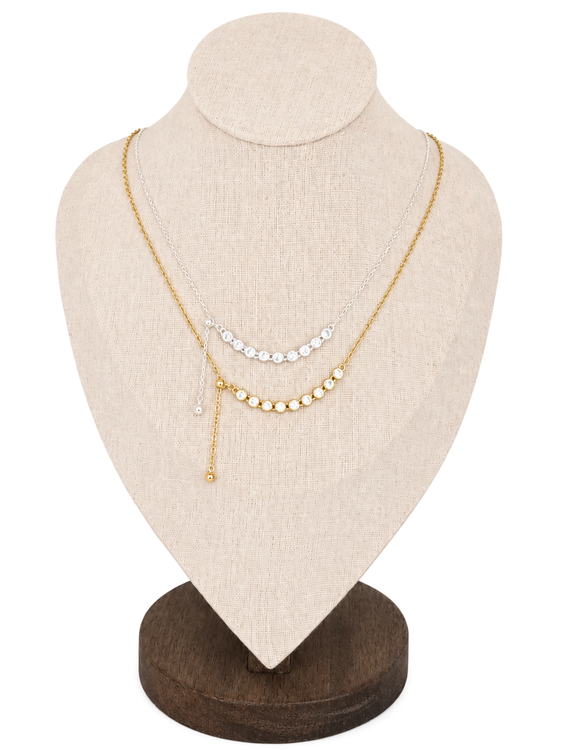 COLLAR ACERO CORBATERO CON BRILLO