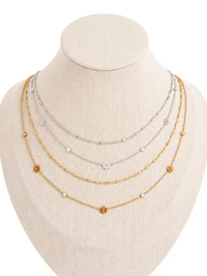 COLLAR ACERO FLOR