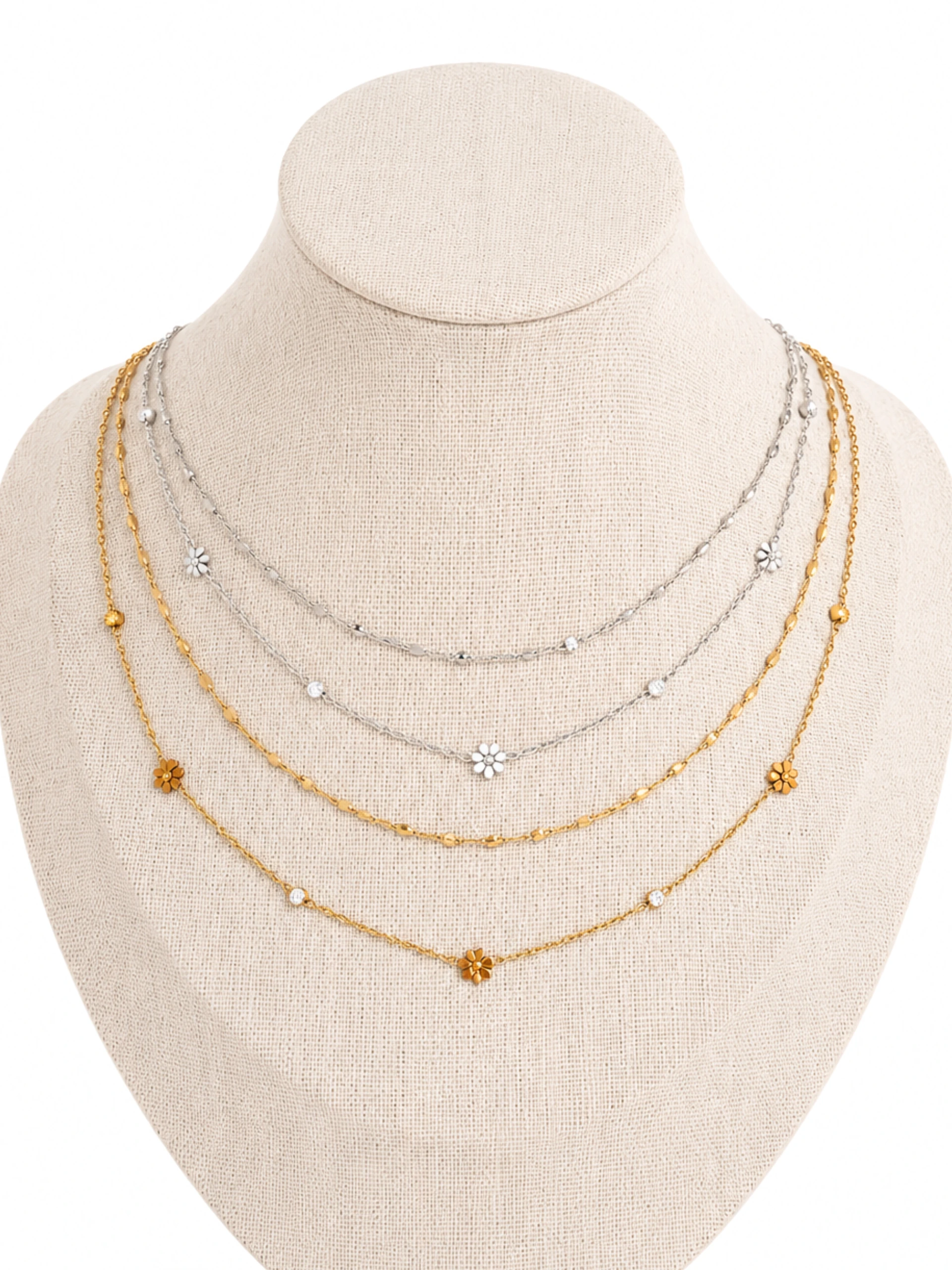 COLLAR ACERO FLOR
