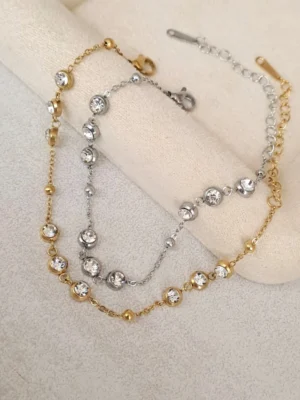 PULSERA ACERO CON BRILLO