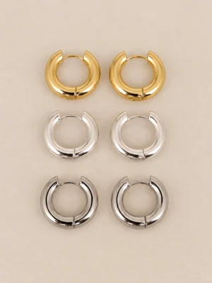 AROS ACERO ANCHO 17MM CIERRE CUBANO