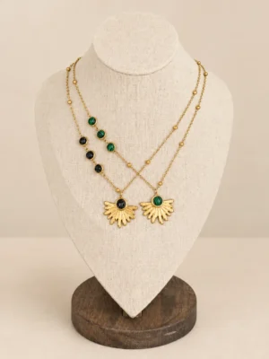 COLLAR ACERO PIEDRAS