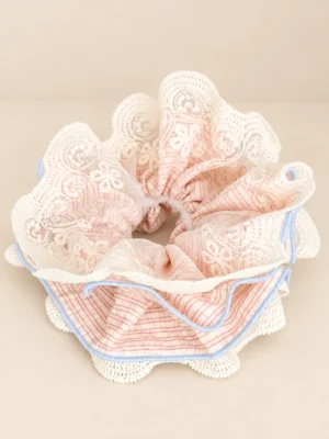 MAXI SCRUNCHIE CUADRILLE ROSA
