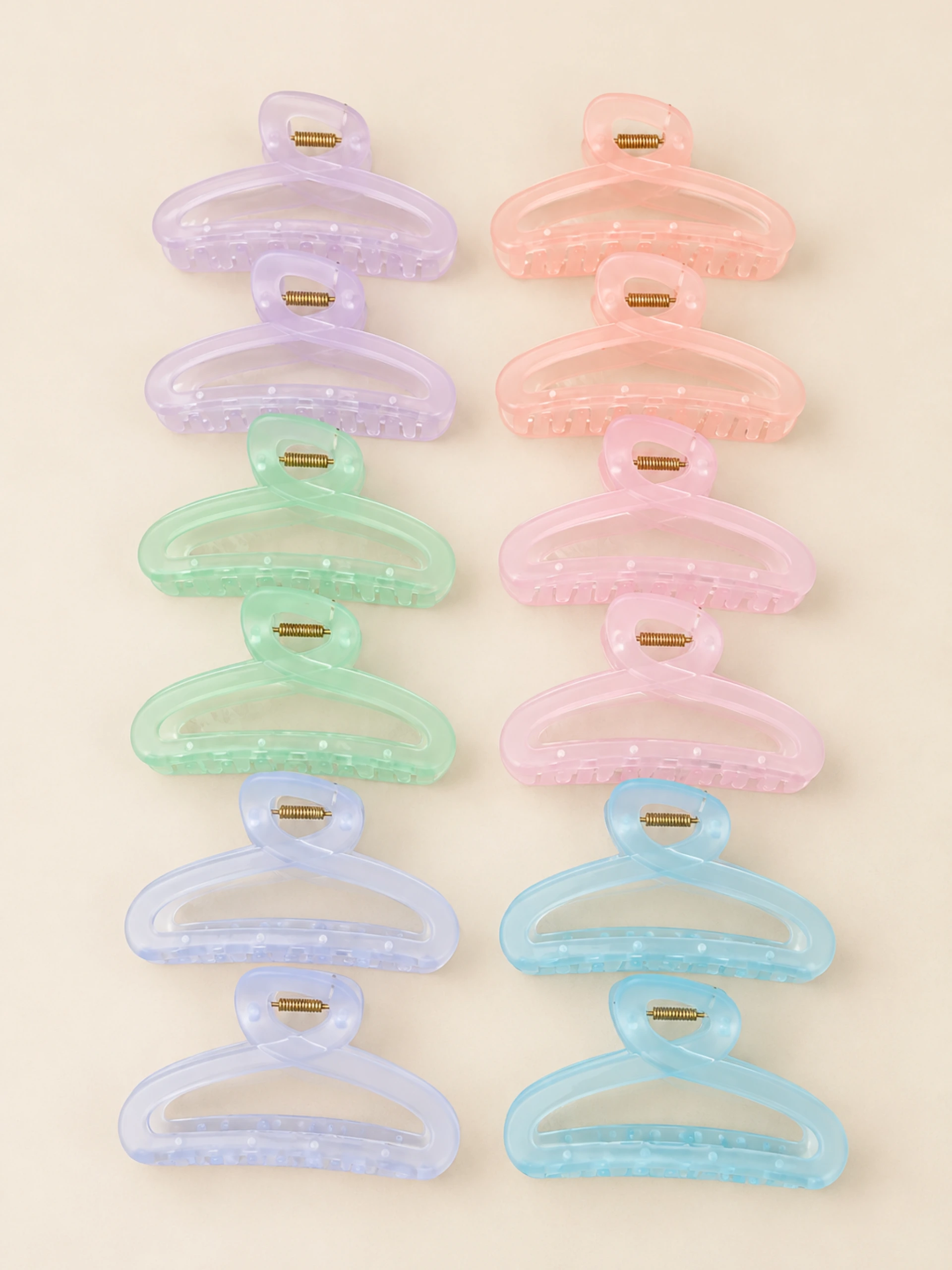 BROCHE ONDULADO TRANSPARENTE PASTEL