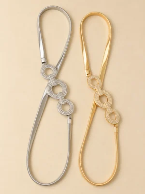 CINTURON ELASTIZADO TRENZADO STRASS