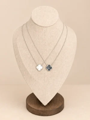 COLLAR ACERO TREBOL GRANDE