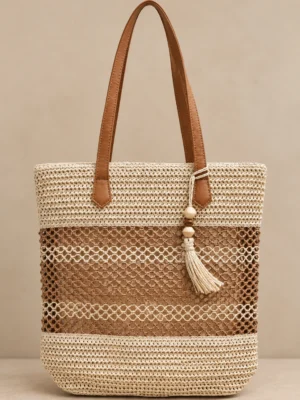 BOLSO RAFIA FRANJAS