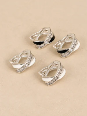 AROS BRONCE DOBLE ARGOLLA CON STRASS