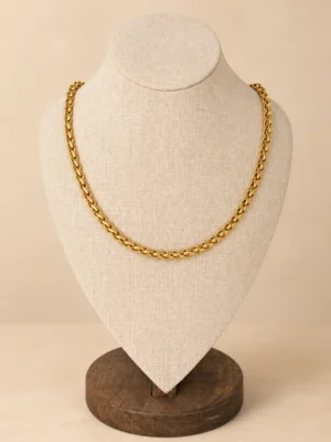 COLLAR ACERO GRUESO TRENZADO