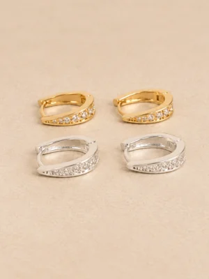 AROS BRONCE CON STRASS