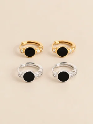 AROS BRONCE CIRCULO NEGRO