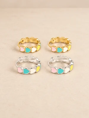 AROS BRONCE CORAZON PASTEL