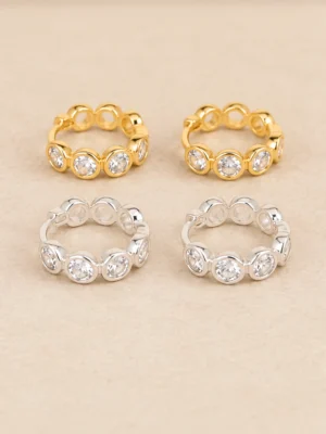 AROS BRONCE 4 PIEDRAS
