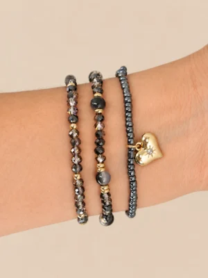 PULSERA SET CANUTILLO NEGRO